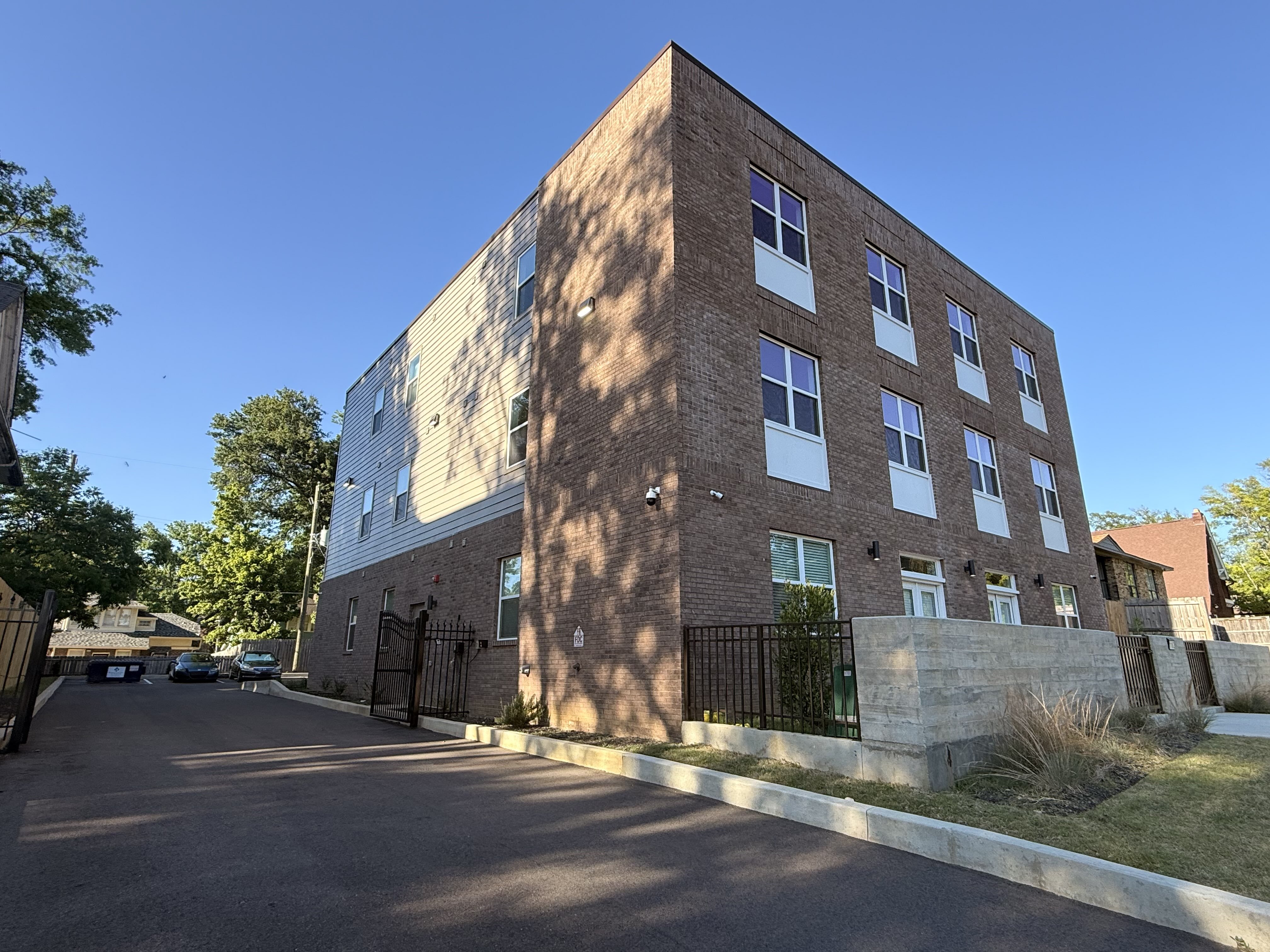 1162 Peabody – Aerial view, ZIPSystem sheathing stage